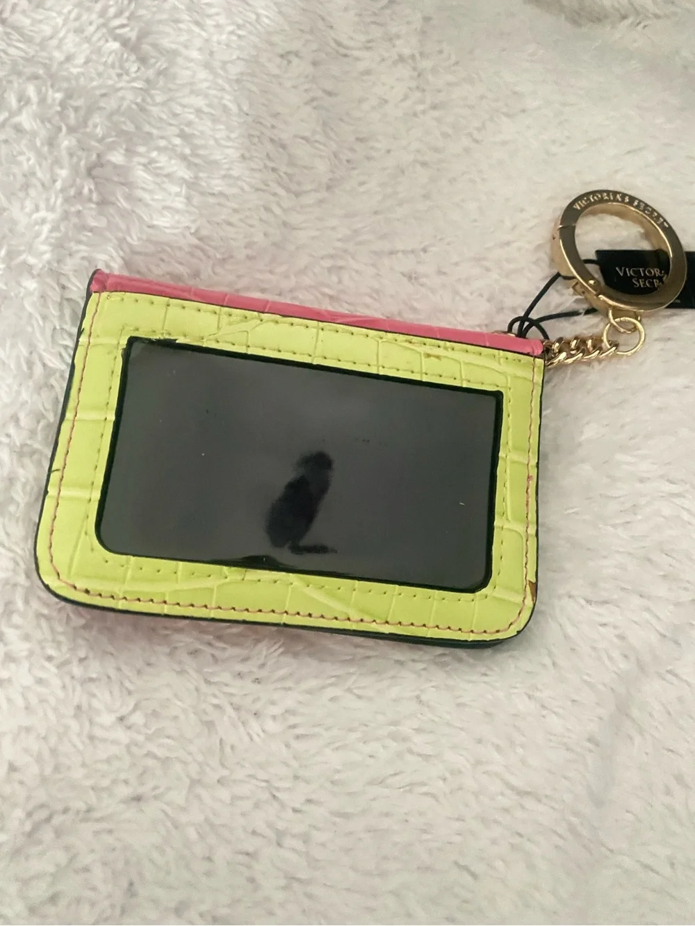 Pink Embellished Cardholder Keychain - Picture 3 of 3